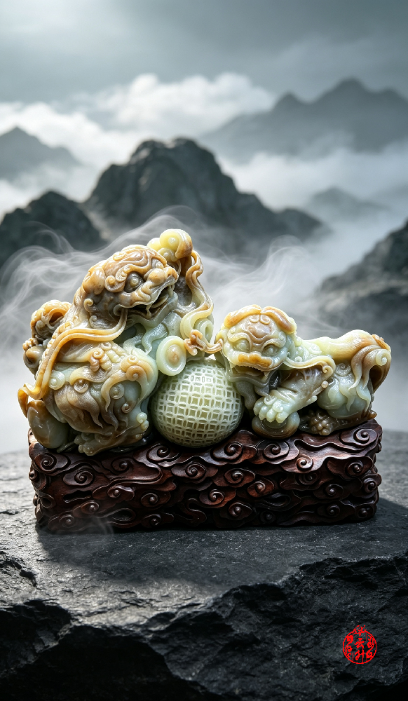 瑞狮戏球，镇宅纳福✨